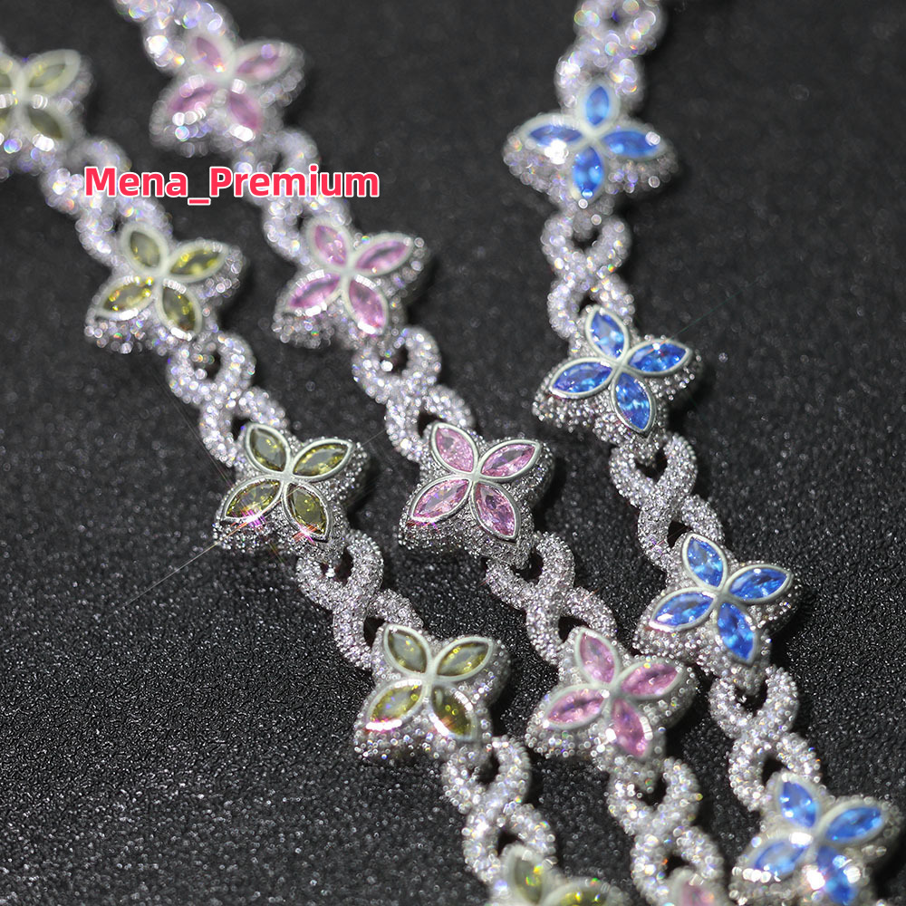Wholesale Factory Price Iced Out 2mm 3mm 4mm 5mm 6.5mm 925 Sterling Silver Lab Diamond VVS Moissanite Tennis Chain