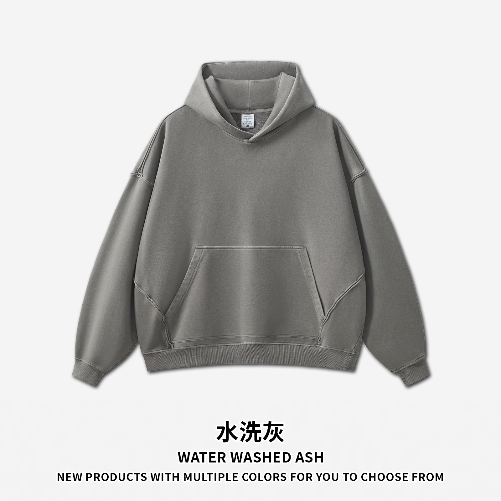 Free Shipping Designer Hoodie Men's Clothing With Rolled Edges Sewn And Washed Heavyweight Pure Cotton Terry Hooded Sweatshirt Men's Fog Ame