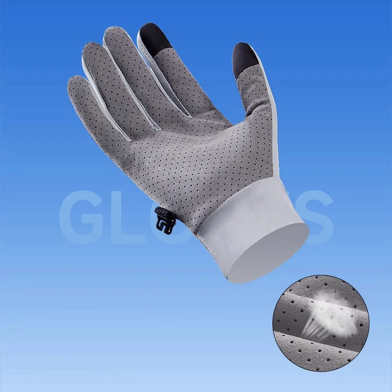 Fishing Gloves Ice Silk Touchscreen NonSlip Fitness UV Protection Men Women Cycling Summer Motorcycle Elastic 250729