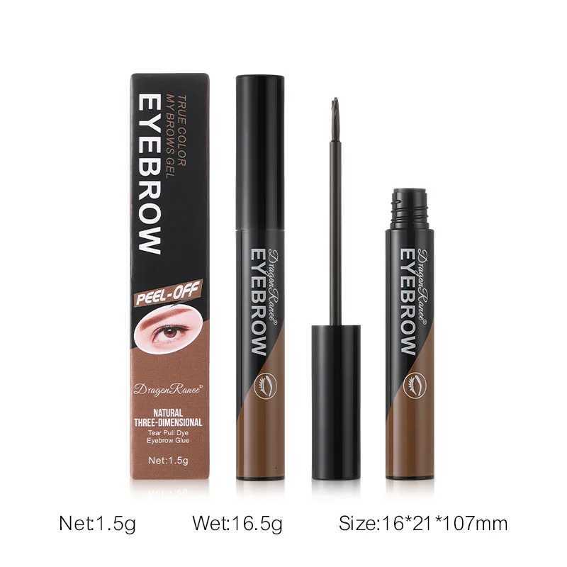 Tear-off Eyebrow Gel Semi-permanent Eye Brow Tattoo Tint Long-lasting Waterproof Dye Eyebrow Gel Cream Mascara Makeup Cosmetics W250807