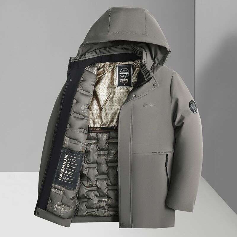 Large Graphee Thick Jacket Me, Witer Busiess Leisure, Detachable Hat, Cold Resistat Ad Warm Cotto Clothig For