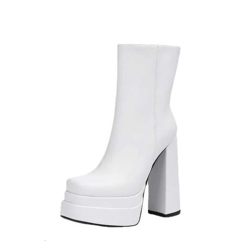 Designer Woman Shoes 2025 New Fi Platform Boots Ladies High Quality Luxury Women Leather Boots Women Super High Heels Boots XJ250807