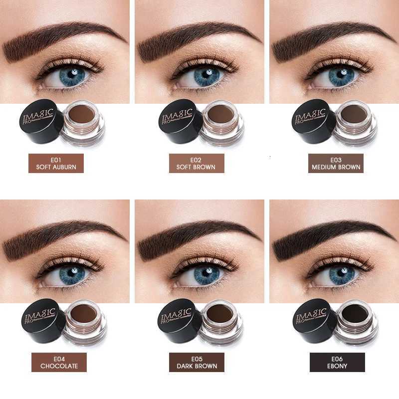 imagiC Professional Eyebrow Gel 6 Colors Eyebrow Enhancer Brow Enhancers Tint Makeup Eyebrow Brown With Brow Brush Tools W250807