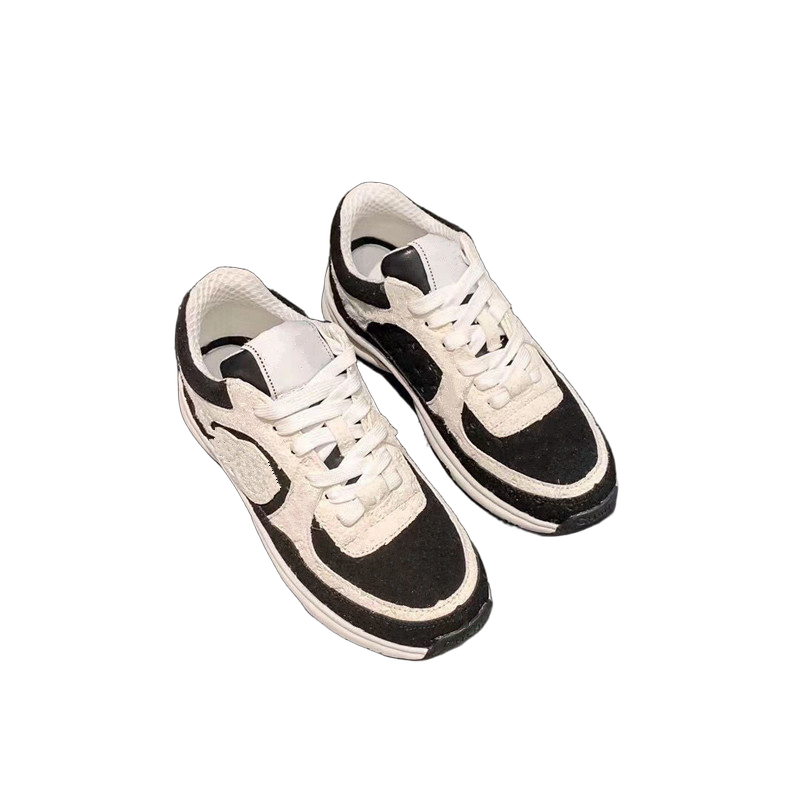 Women Casual Shoes luxury Sneakers Classic Trainers Grey Black White grey Preppy Style Leather lace Up Style Athleisue