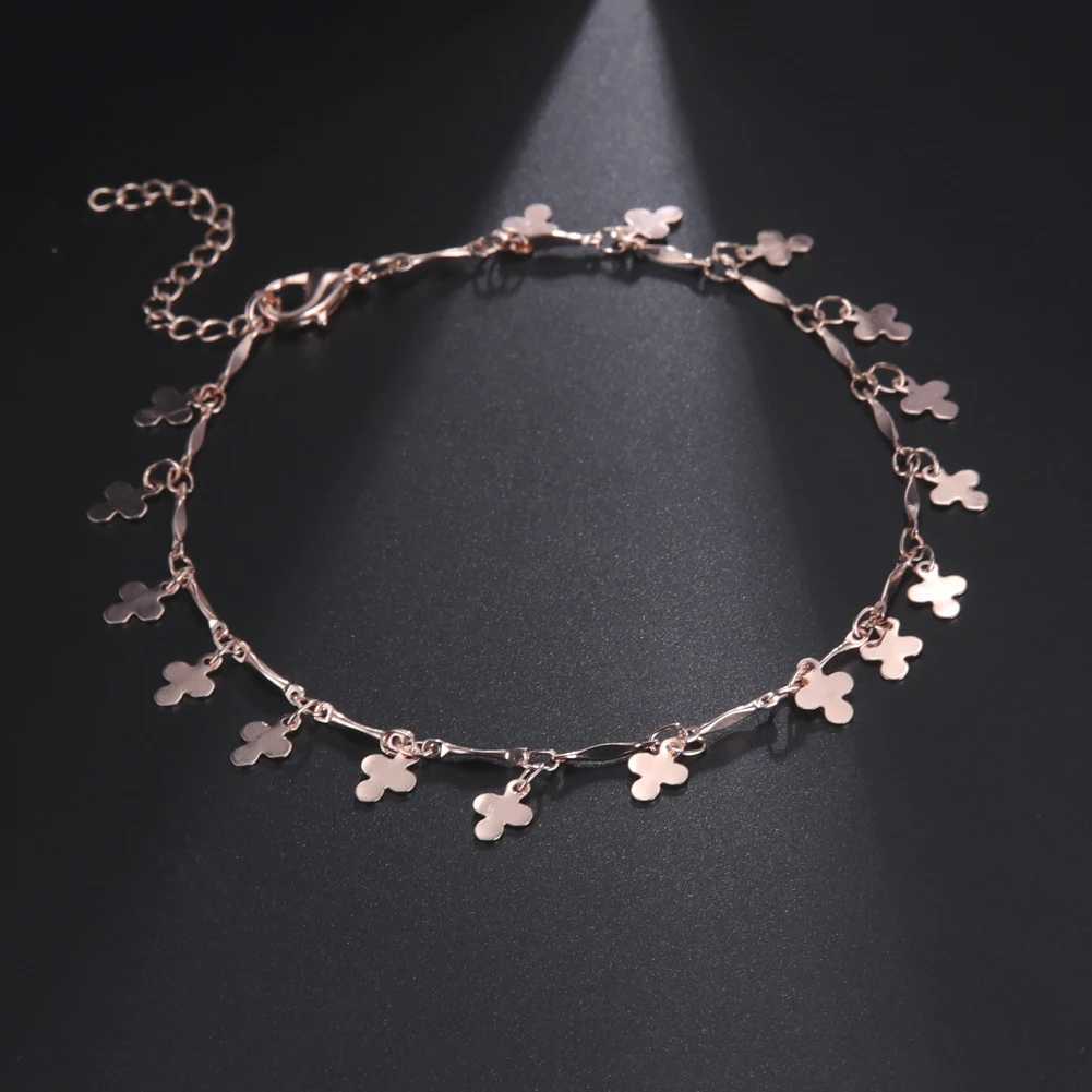 Amaxer Charm Cross Pendant Anklets for Women Foot Chain Beach Holiday Church Cross Anklet Daily Jewelry Gift Y250805