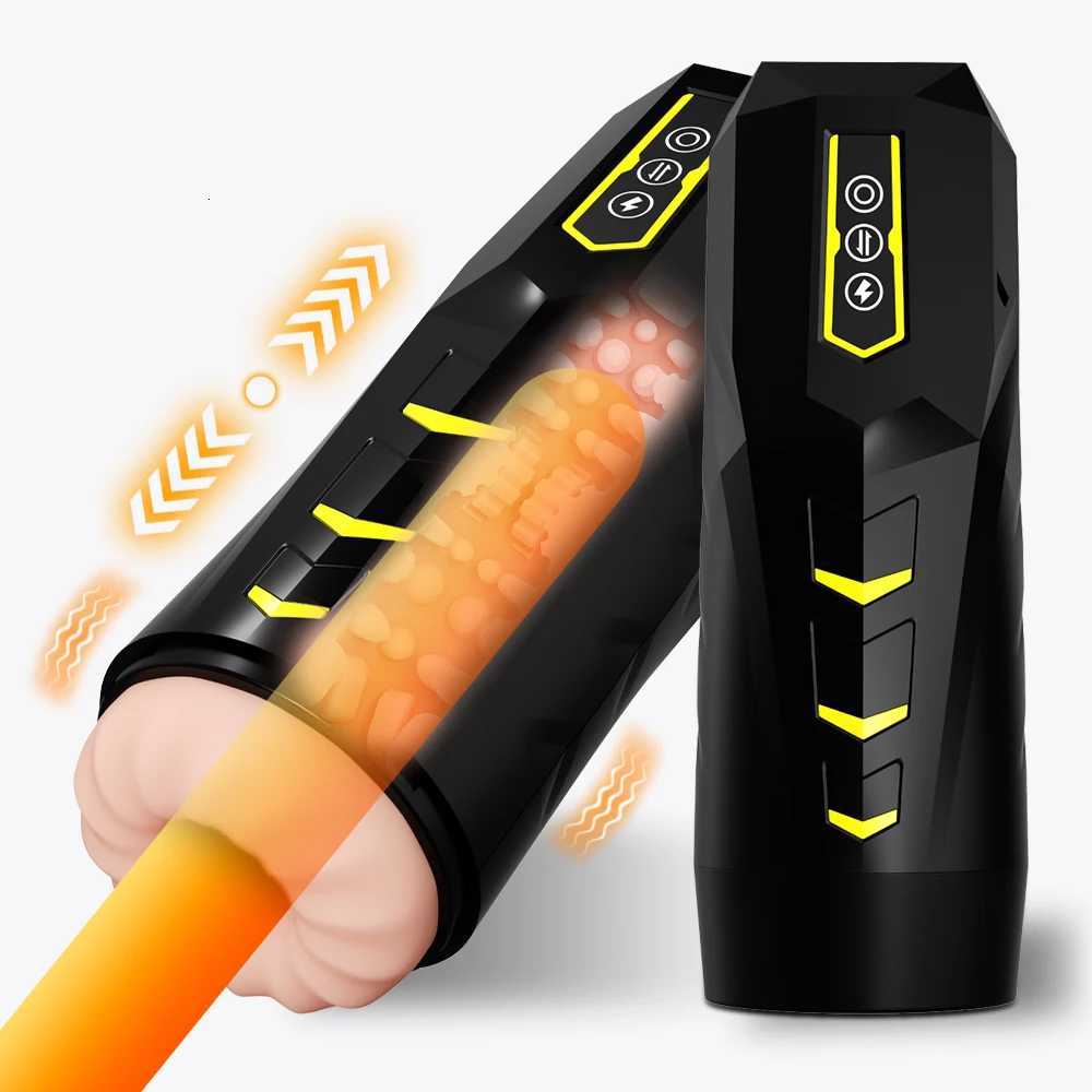 Automatic Thrusting Male Masturbator with 9 Modes Telescoping Hands-free Masturbation Cup Pocket Pussy Sex Machine for Men Adult Toys W250807