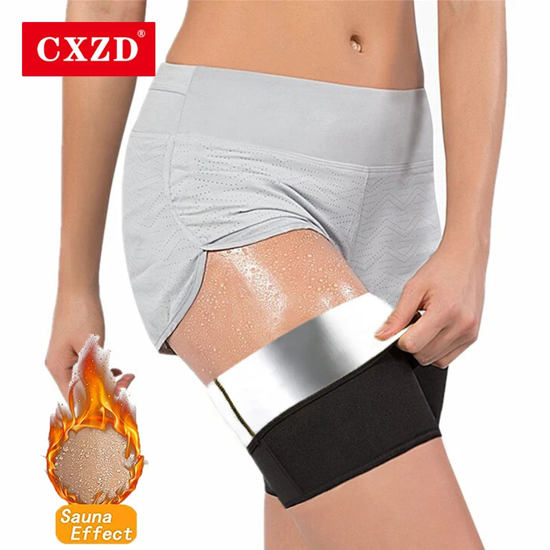 CXZD Thigh Trimmers Sauna Leg Shaping Belt Body Shaper Coating Thermo Slimming Legs Sweat Fitness Fat Burning Shapewear 250805