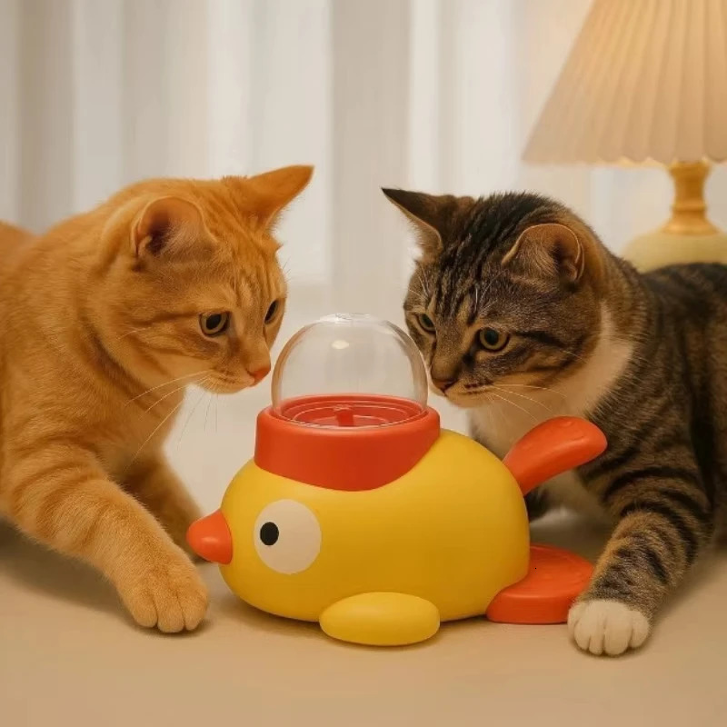 1Pc Intelligent Dog Automatic Feeder Cat Dog Puzzle Feeder Interactive Pet Food Treat Dispenser Cartoon Duck Anti-slip Pe 250805