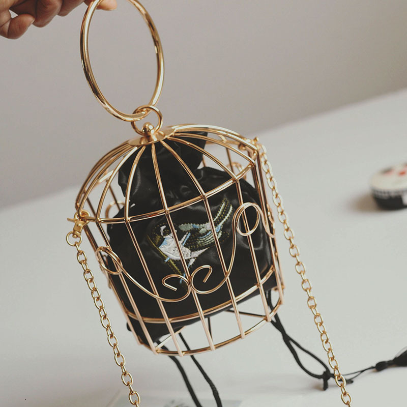 Free shipping designer 2022 Women Bag Niche Design Hollow Iron Birdcage Single Shoulder Bag Crossbody Bag Stylish Handbag Metal Bag