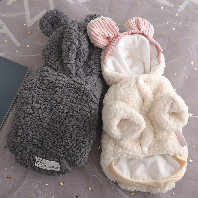 Dog Hoodies Jacket Winter Warm Dog Clothes for Small Dogs Thickened Puppy Overcoat Cute Soft Cat Jacket Coat Pet Costumes 250805