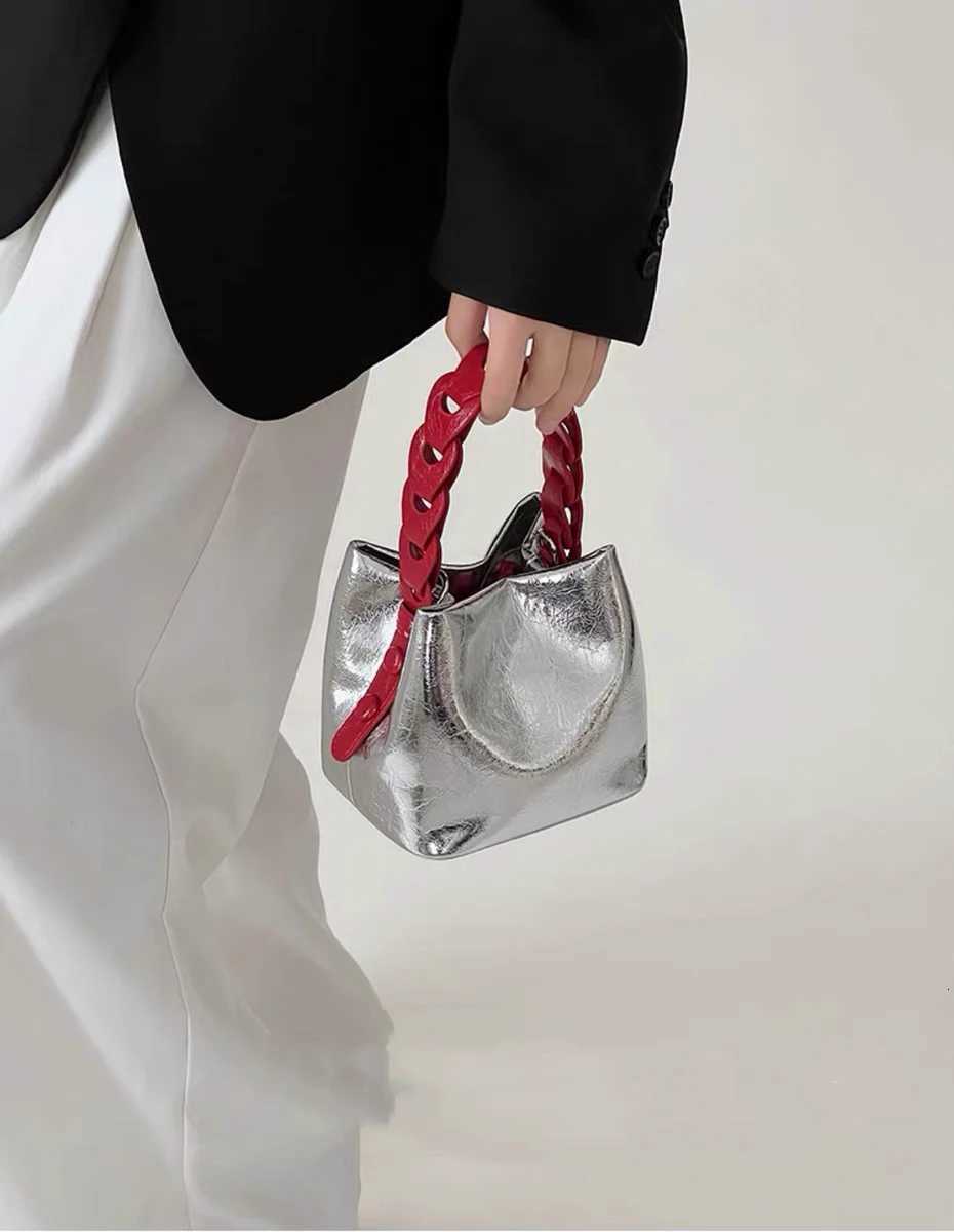 Original Little Rui Home Buet Bag Woven Crossbody Handbag New 2024 Single Shoulder Slant Bag Soft PU Leather Casual Sle Z250807