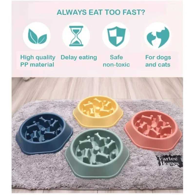 Pet Dog Bowl Dog Slow Feeder Bowl Feeder dogs anxiety Anti choking device Food Plate Feeding Dog Cat Food Bowl cute Pet Supplies Y250806