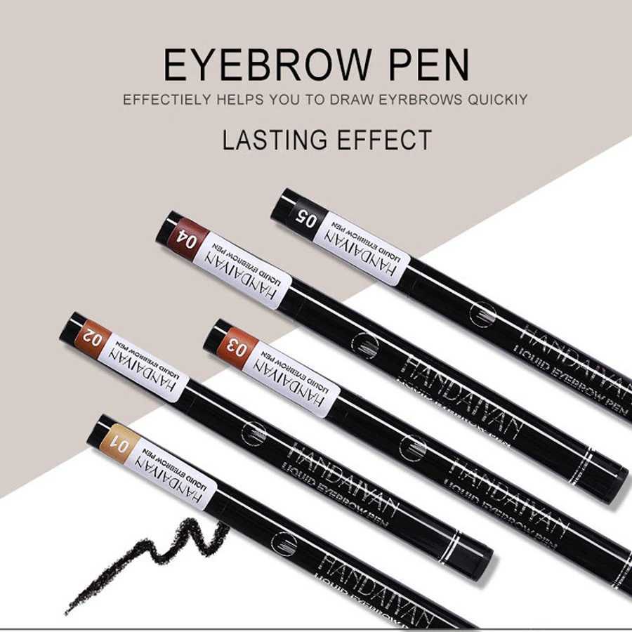 4 Split Head Eyebrow Pencil Long Lasting Non-decoloring Waterproof High Pigmented Easy Application Liquid Eyebrow Pencil W250807