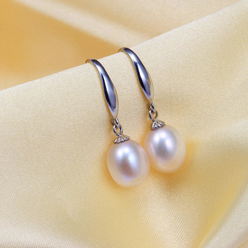 2025 Arrivals Natural Freshwater Cultured Pearl Drop Earrings for Women 925 Sterling Silver Earrings Wedding Jewelry 250805