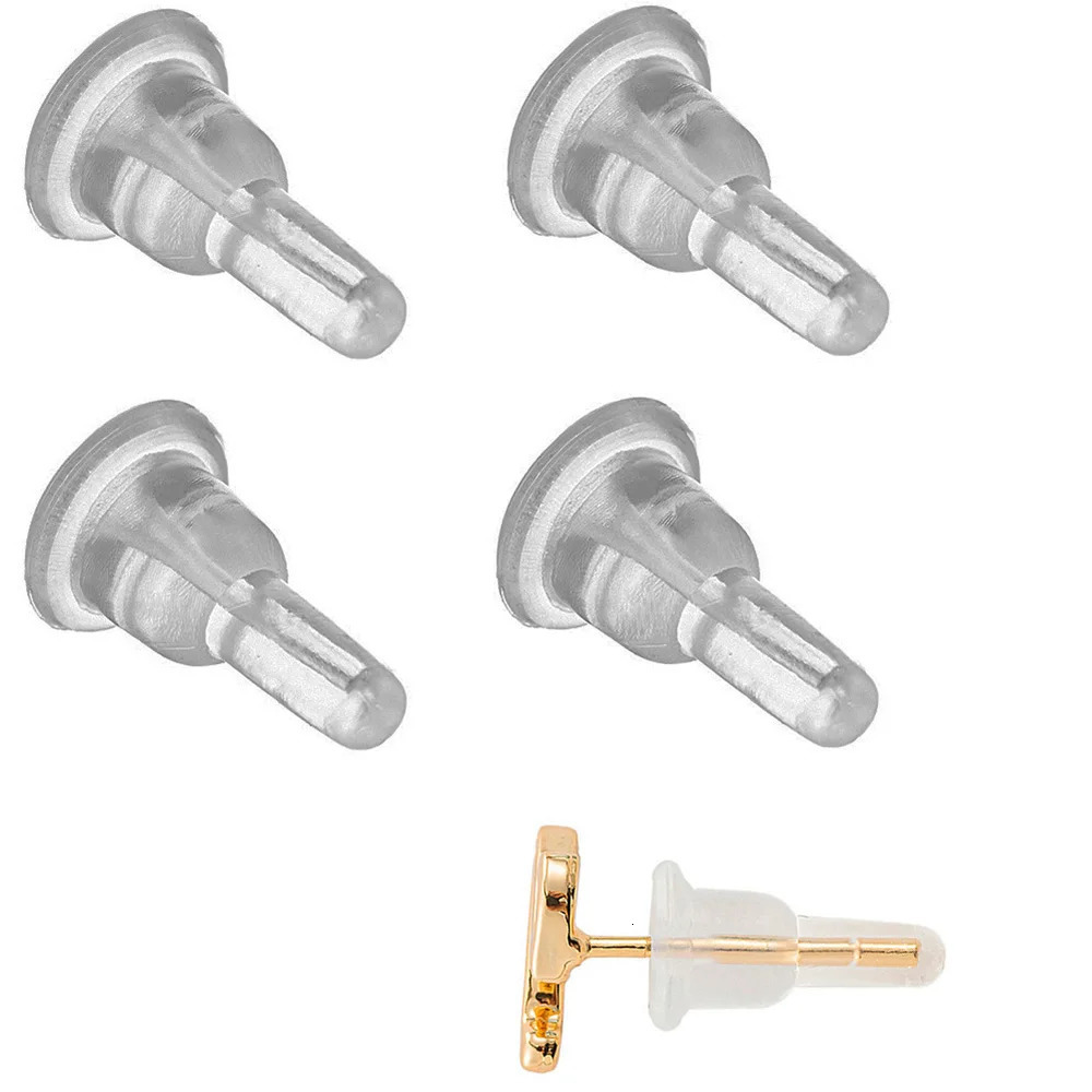 2040pcs Silicone Rubber Ear Back Stoppers Fully Wrapped Plugs For Jewelry Making DIY Earring Accessories 250804