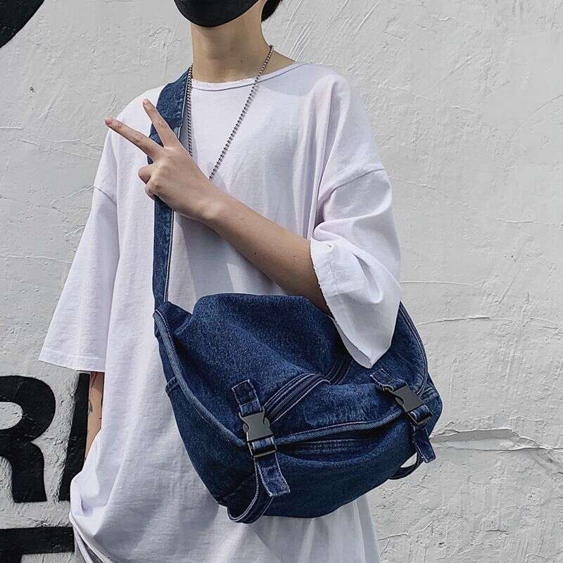 Haruku style shoulder male college students, functional backpack women, crossbody for men, postman bag, ins work bag