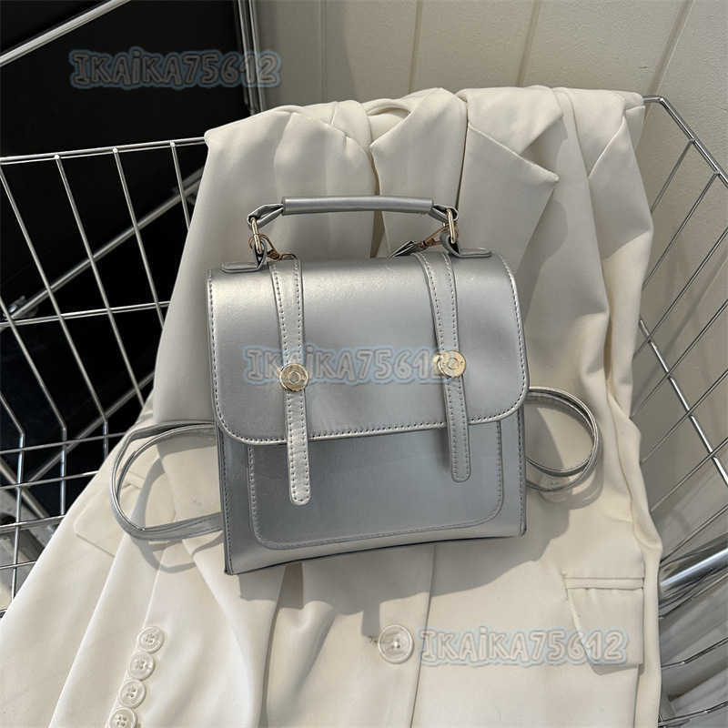 Minimalist Double Shoulder Backpack for Women College Style Bag Womens Bag 2023 New Fashion Casual Single Shoulder Handbag Small Backpack H250806