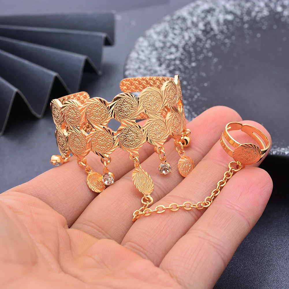 Gold Color Baby Bangles Dubai Jewelry Bracelet With open ring Bangles kids Children African gifts kid Birthday present 250805