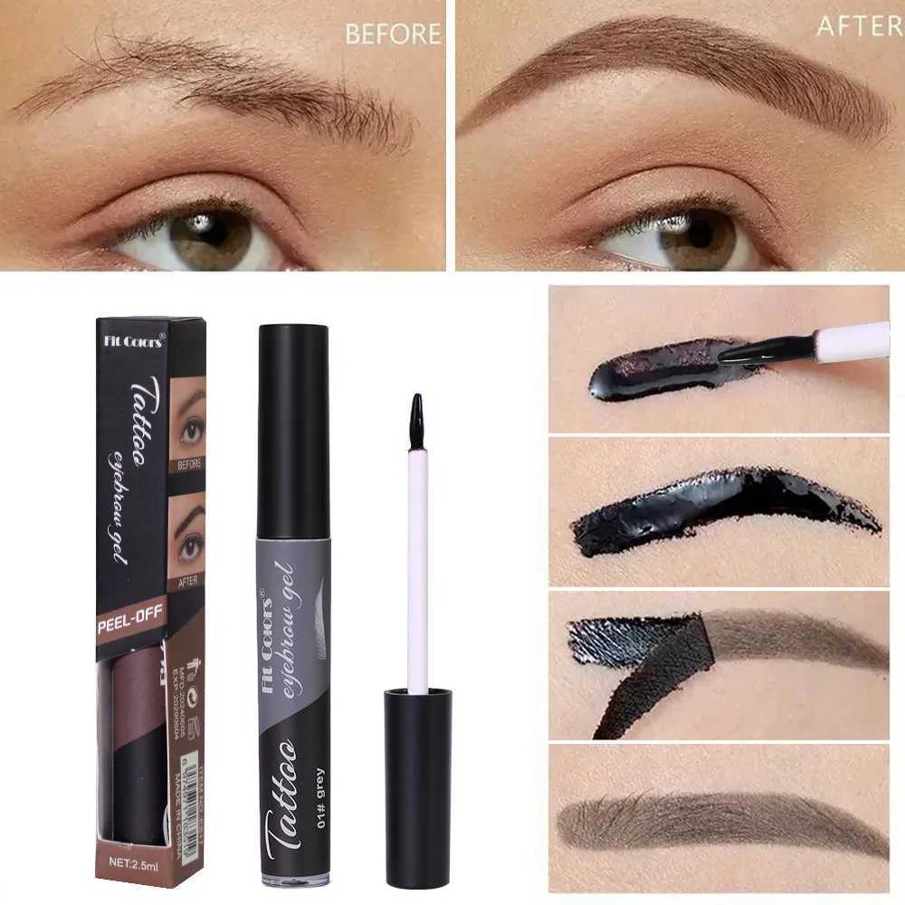 4-Color Tear Off Eyebrow Dye Long-Lasting Waterproof and Smudge-Free 3D Eyebrow Dye Adhesive W250807