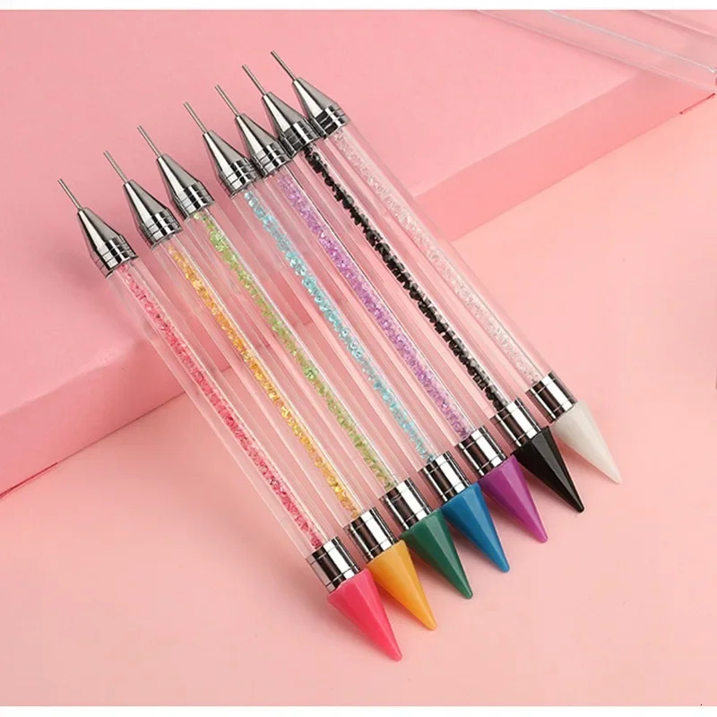 Double Head Nail Art Diamond Embroidery Drill Dot Painting Point Pen With Box Rhinestone Picker Wax Pencil Crystal Handle Tool 250814