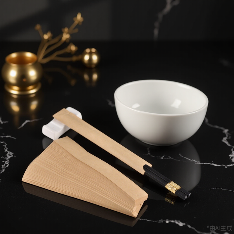 Eco-Friendly Natural Kraft Paper Chopstick sleeves - Perfect for Restaurants and Homes