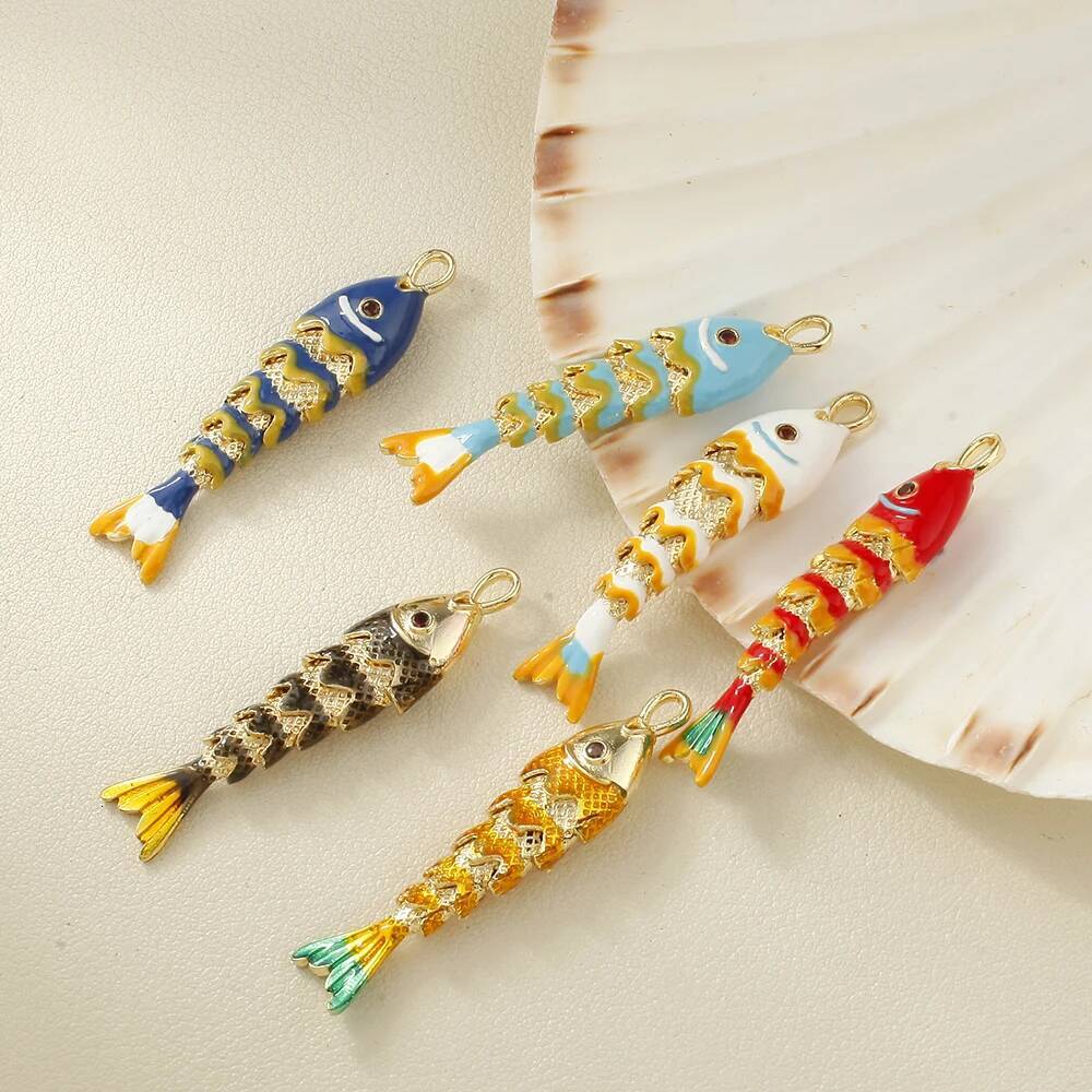 Y2K Bohemian Fish Starfish Pendant Necklace For Women Lovely Sea Animals Charms Diy Choker Stainless Steel Chain New In Jewelry Jewelry for Women