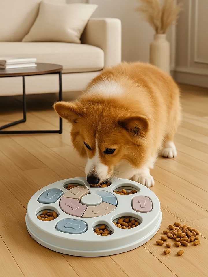 Pet toys cats and dogs relieving boredom feeding plates slow food bowls interactive brain training feeding equipment Y250806