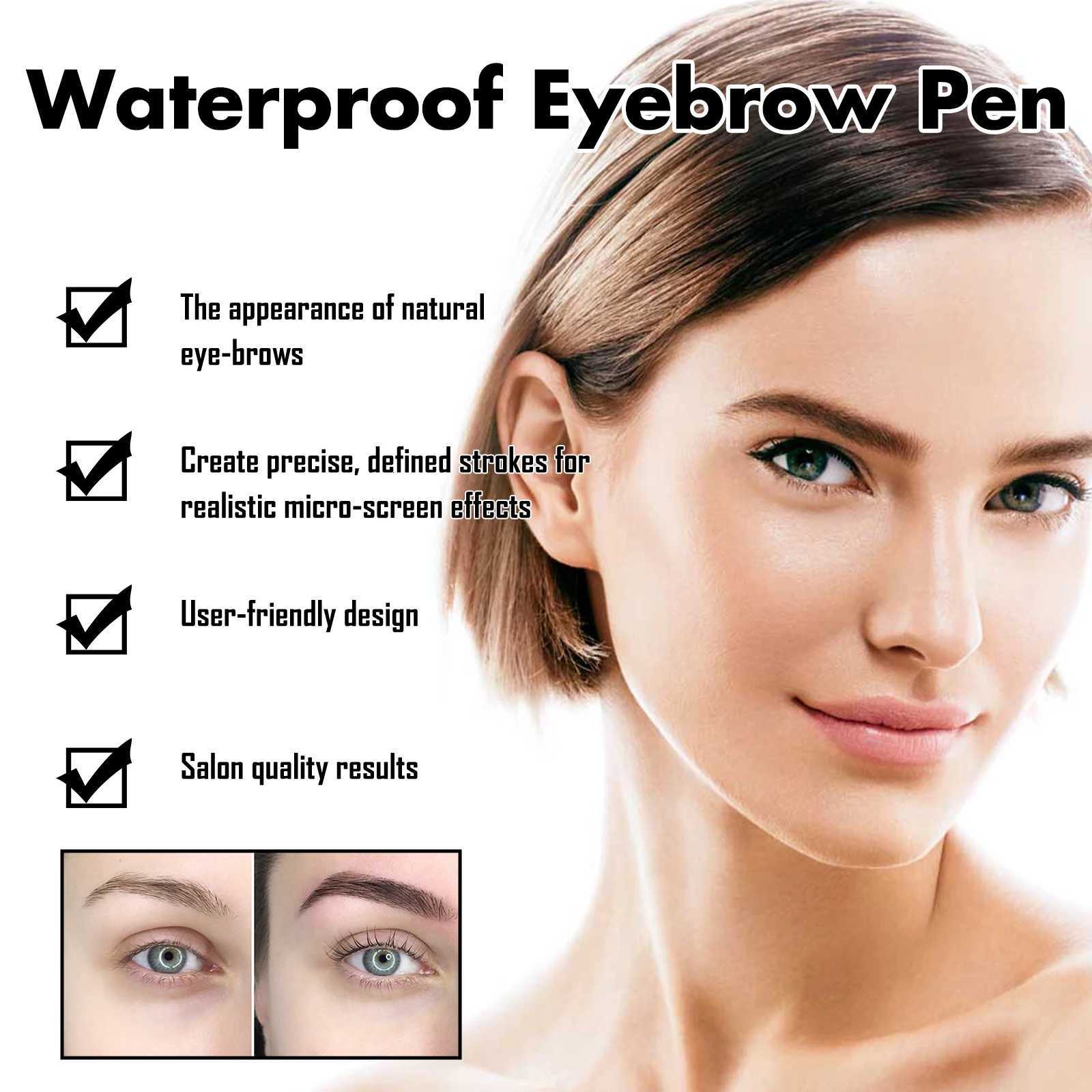 4 Forks Eyebrow Pencil Waterproof Long Lasting Dark Gray/Red Brown NO Smudging Eyes Liquid Eye Brows Pen Female Makeup Products W250807