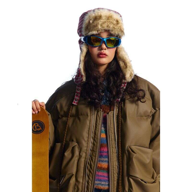 AYWTER Design Sense, Three-Dimensional Large Pocket Stand Up Collar, Men's And Women's PU Jacket, Loose Winter Cotton