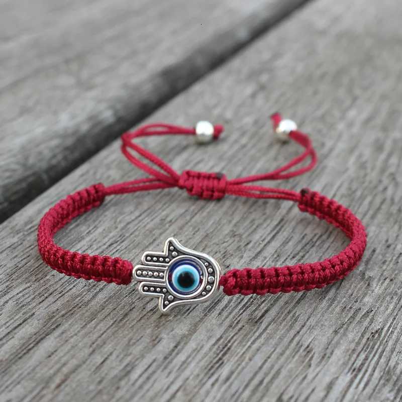 Handmade Adjustable Braided Rope Bracelet Lucky Fatima Hamsa Hand Evil Eye Charm Bracelets for Women Men Couple Amulet Jewelry W250807