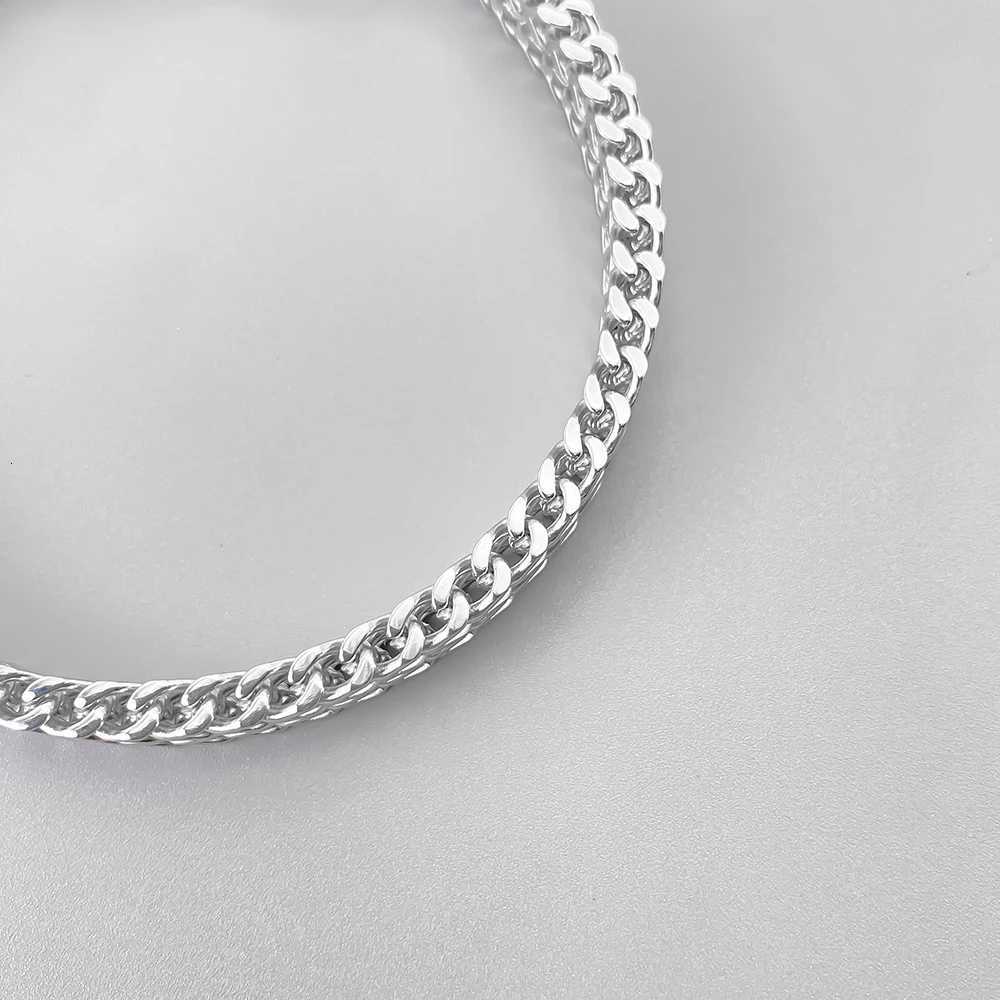 elandis fashion mens double buckle bracelet 8/10mm stainless steel Cuban chain bracelets punk jewelry gift factory direct W250807