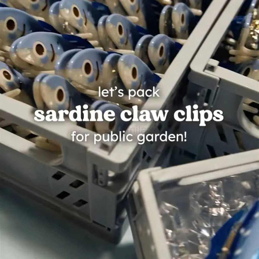 Hairpin Ocean Sardine Hair Clip Acrylic Clip Large Hair Claw Korean Style Headwear Geometry Plastic Grab Clip Streetwear U250807