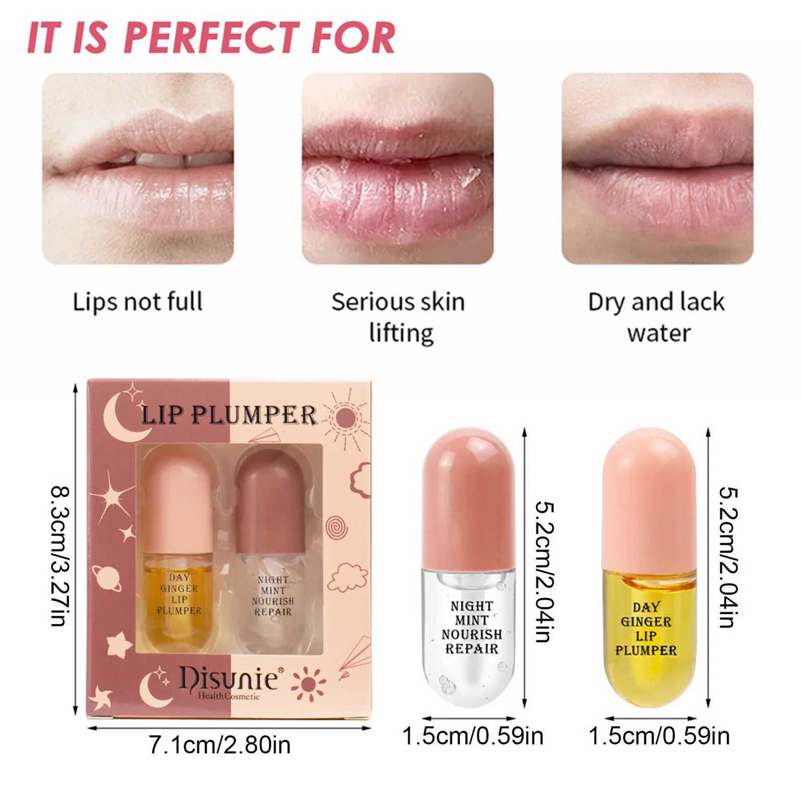 Natural Lip Plumper Lip Plumper Set For Daytime And Night Use Natural Lip Plumper With Ginger Mint Extracts And Vitamin E ForXJ250807