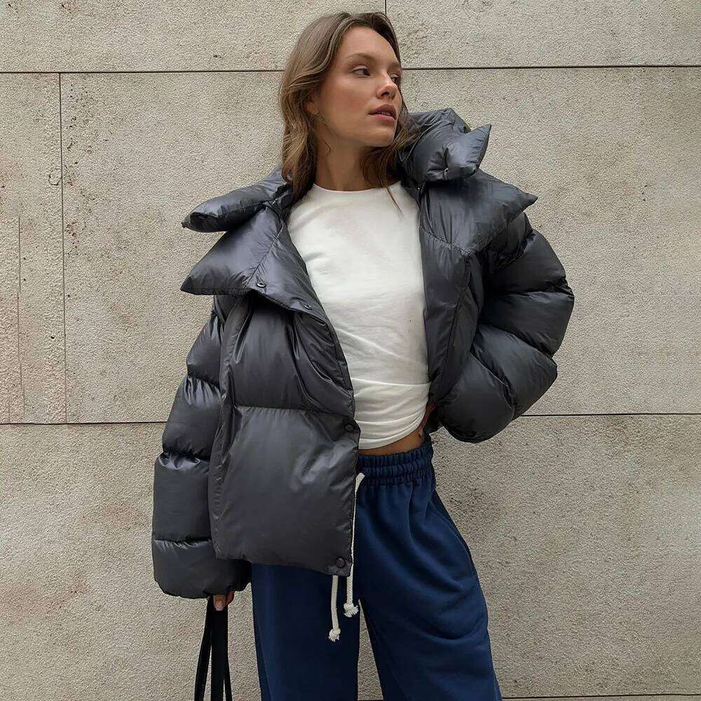Designer Clothing 2025 Women Autumn Winter Warm Coat Thick Long Sleeve Parkas Female Street Fashion Hoodies Woman's Cotton-Padded Jacket 2025