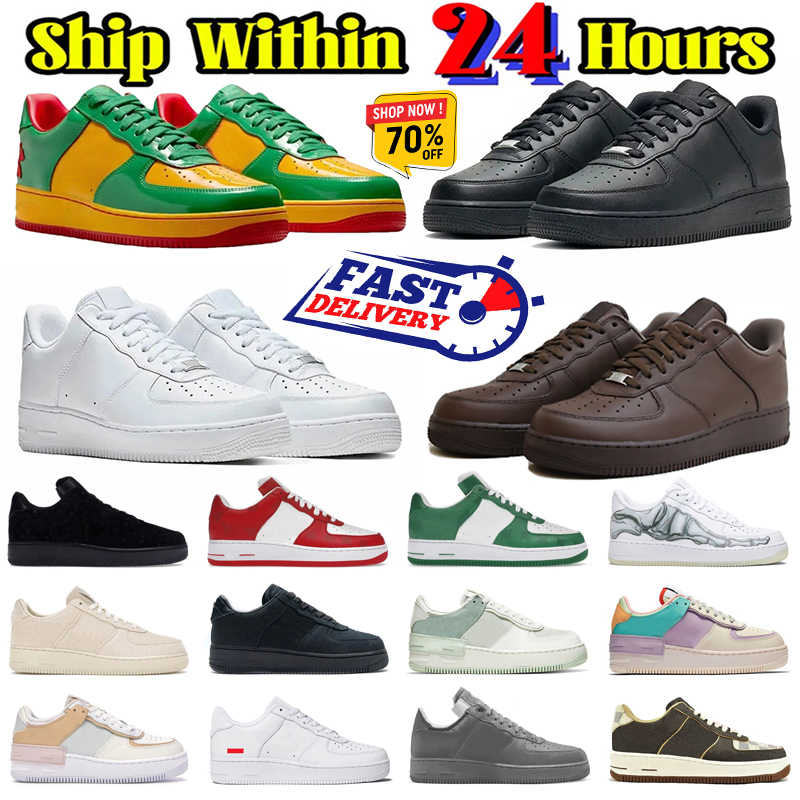 designer shoes one Reverse Mocha 1 Running Shoes Black White Gum Orange Grery Pink Prime Pine Green mens Trainers Outdoor Shoes 36-45