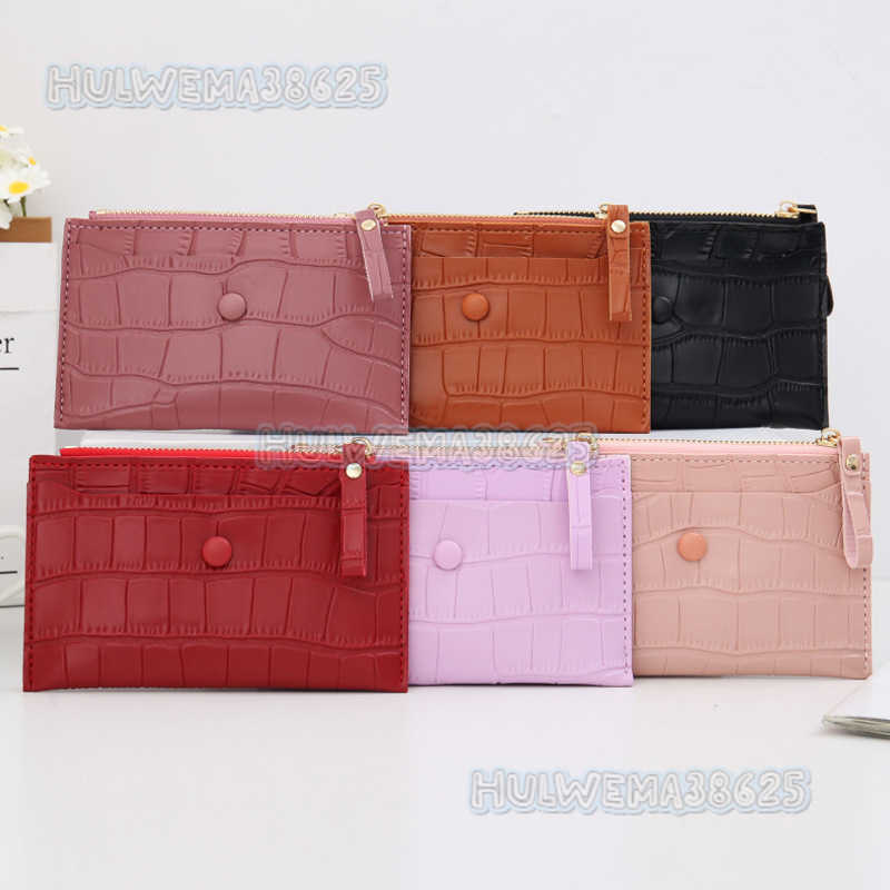 2021 New Popular Zero Wallet Female Student Bus Card Bag Simple Fashion Splicing Contrast Color Zipper Bag Female Student H250806