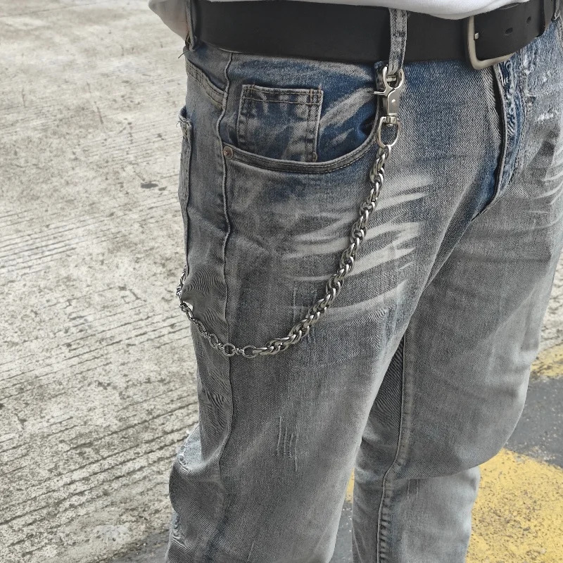 Model Stainless Steel Snake Form Chain For Pants Fashionable Men And Women Ones Waist Accessories Concise Key Chain 250805