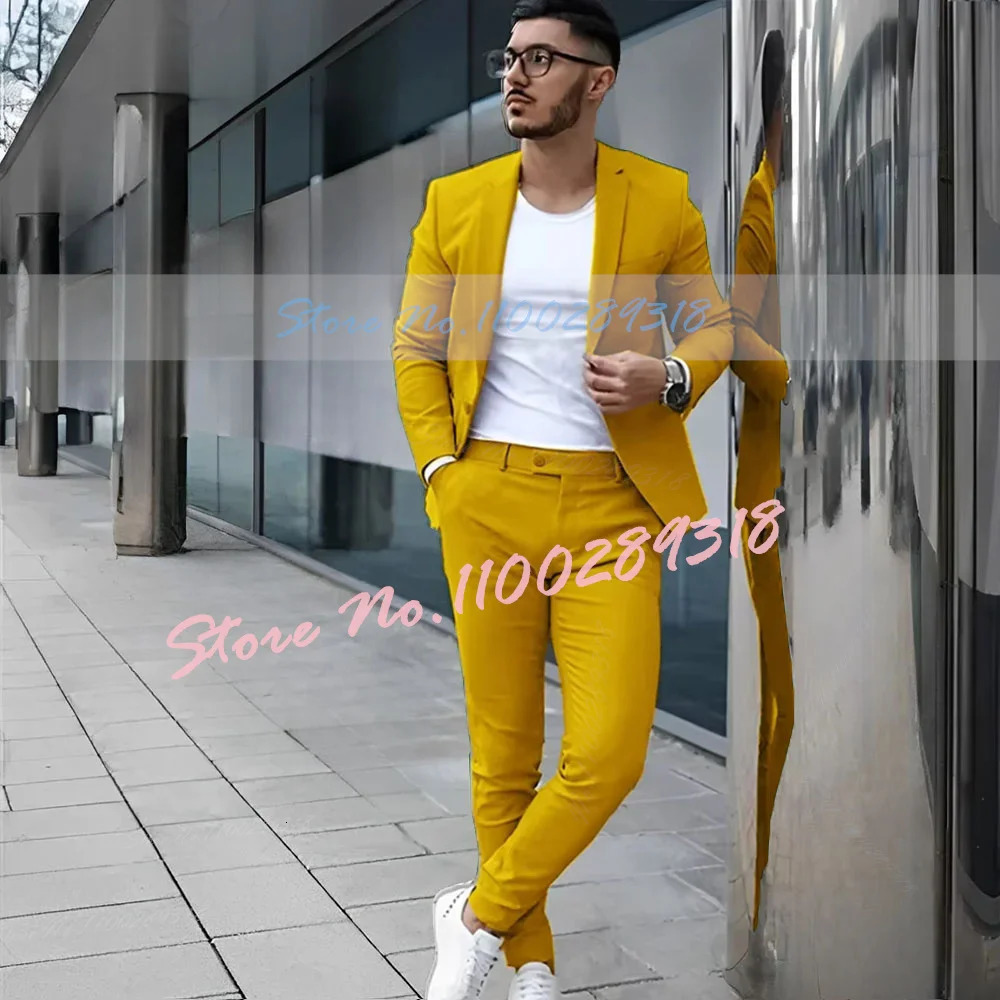 Gray Mens Suit 2 Piece Summer Casual Jacket Pants Formal Wedding Tuxedo Groom Clothes Custom Color Blazer XS5XL 250807