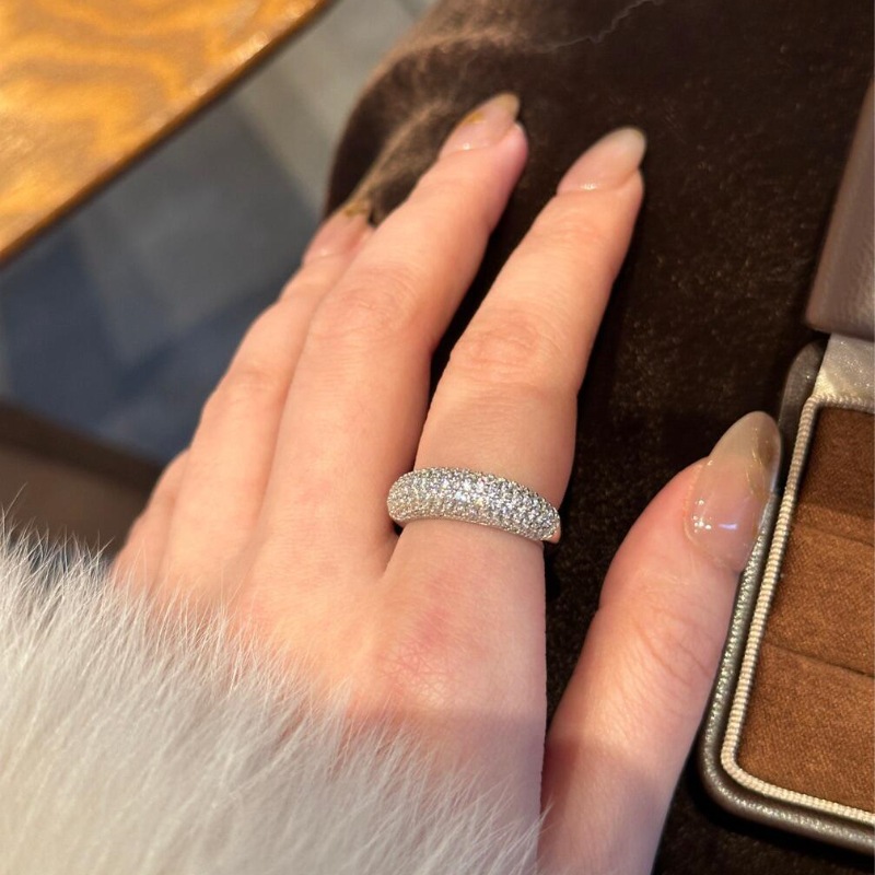 2025 Choucong Vintage Jewelry 925 Sterling Silver Gold Fill Pave White 5A Zircon Diamond Top Sell Elagent Gorgeous Eternity Lady Wedding Open Ring Adj