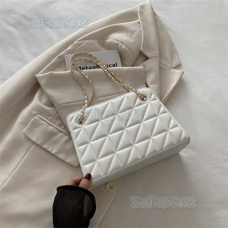 Quilted Chain Bag for Women 2024 New Trendy Fashion Versatile Niche Style Single Shoulder Crossbody Bag Small Square Bag H250806
