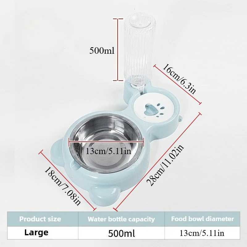 Pet Water Dispenser for Cats and Dogs Automatic Water Storage Pet Food Bowl Food Container with Waterer Pet Supplies Y250806