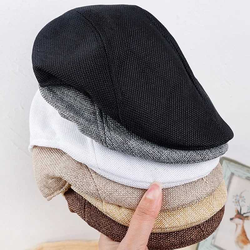 2025 Fashion Men Berets Cotton Solid Color Casual Beanie Retro Autumn Winter Forward C Windproof Driver Women Hats Decoration XJ250807