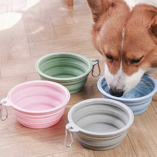350ML Folding Dog Dish Collapsible Pet Bowl Water for Dog Drinking Bowl Cat Water Bowl Drinking Fountains for Dogs Y250806