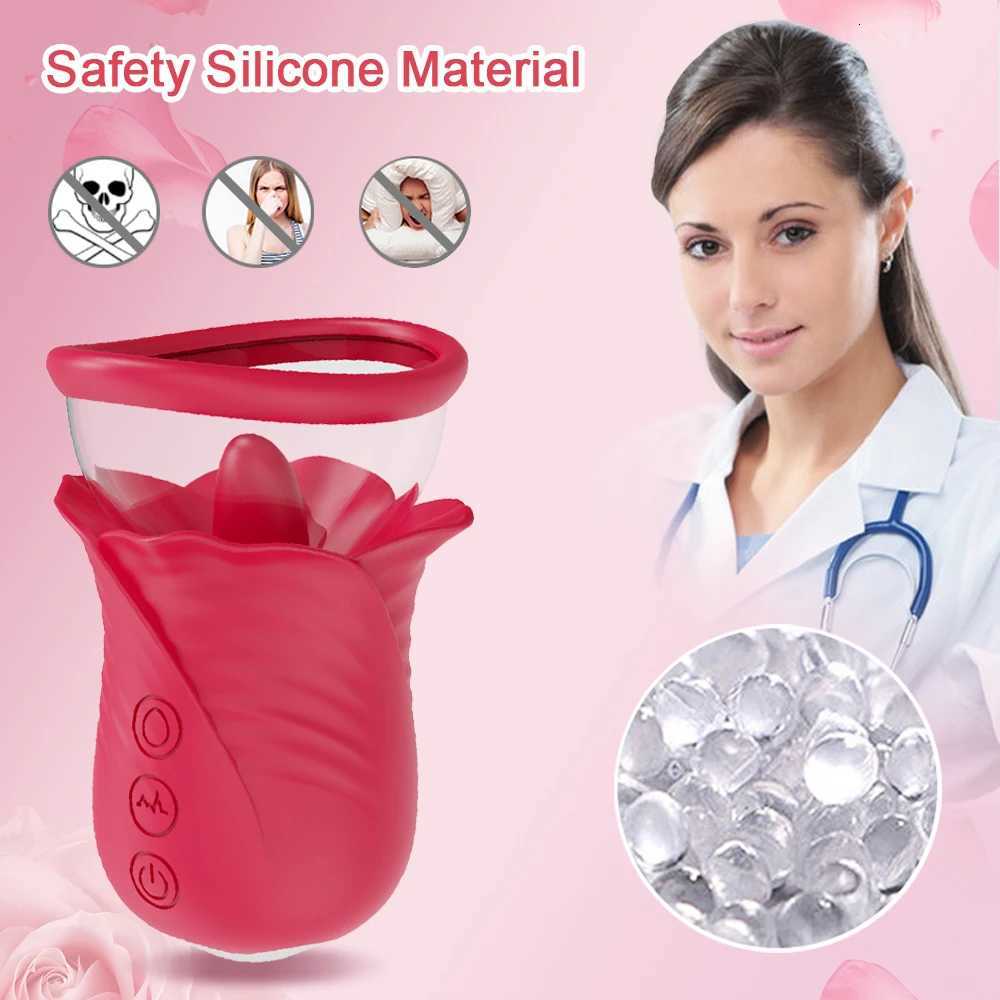 Vibrator Adult Sex Toys for Women Sucking Vibrator Rose-Sex Toy Tongue Vibrating Adult Sex Toys with Removable Cup G Spot Vibrators W250807