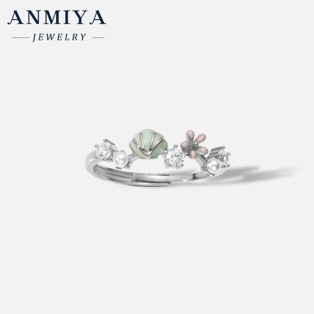 Dainty Shining Zircon Rings Flower Ring 18k Gold Plated Jewelry 925 Sterling Silver Jewelry Gift Rings Set for Women Wedding