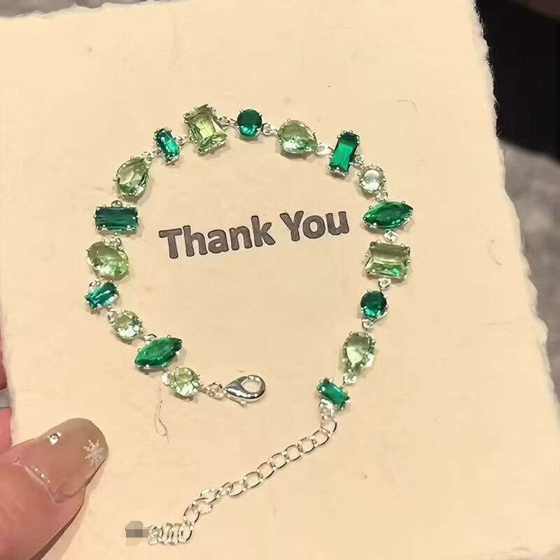 Sweetheart Candy Colorful Crystal Zircon Necklace Color-Block Inlaid Dia Rainbow Choker High-End Clavicle Chain