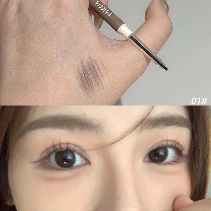 3 Colors Thai Style Natural Wild Eyebrows Waterproof and Sweatproof Brown Eyebrow Gel Pen Matte Eyeliner Gel Pencil Cosmetics W250807