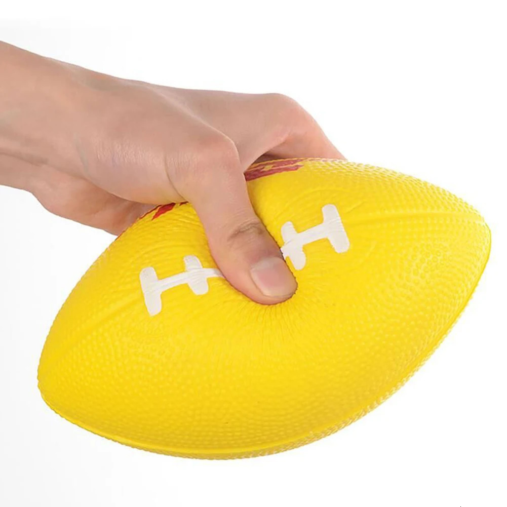 American Football Soft PU Stress Anxiety Sports Balls Rugby Ball Inflationfree Brown Gifts for Kids Adults Pet Training 250729