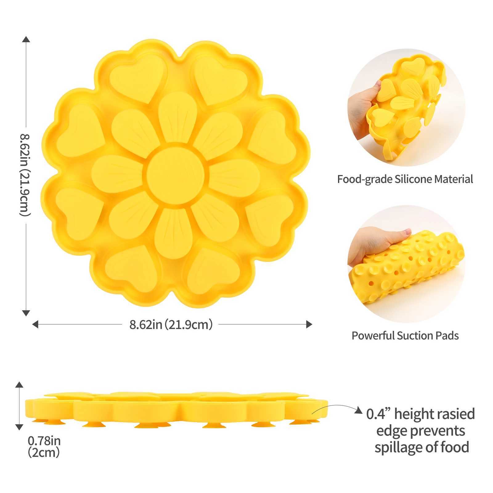 Pet Slow feeder Bowl Licking Pad Lick Feeder Pad with Suction Cup Choke Proof Silicone Slow Food Dog and Cat Feeding Products Y250806