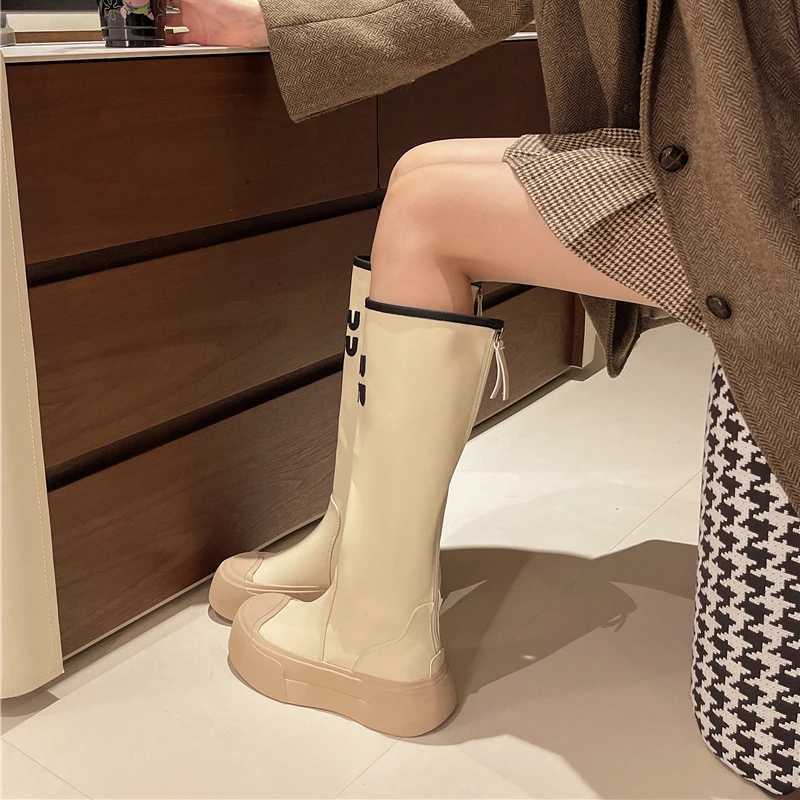 2024 Summer New Female Breathable Hollowed Out Mesh Boots Genuine Leather High Knee Boots High Heels Show Thin Cool Boots XJ250807